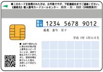 個人番号カードイメージ　うら