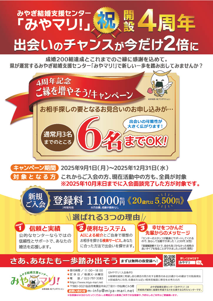 みやマリ　4周年チラシ